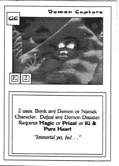 Scan of 'Demon Capture' playtest card