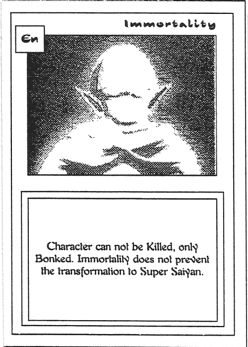 Scan of 'Immortality' playtest card